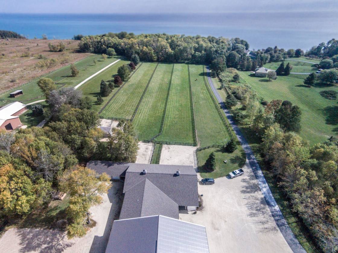 18 Acre Lake Michigan Equestrian Estate with Indoor Arena in