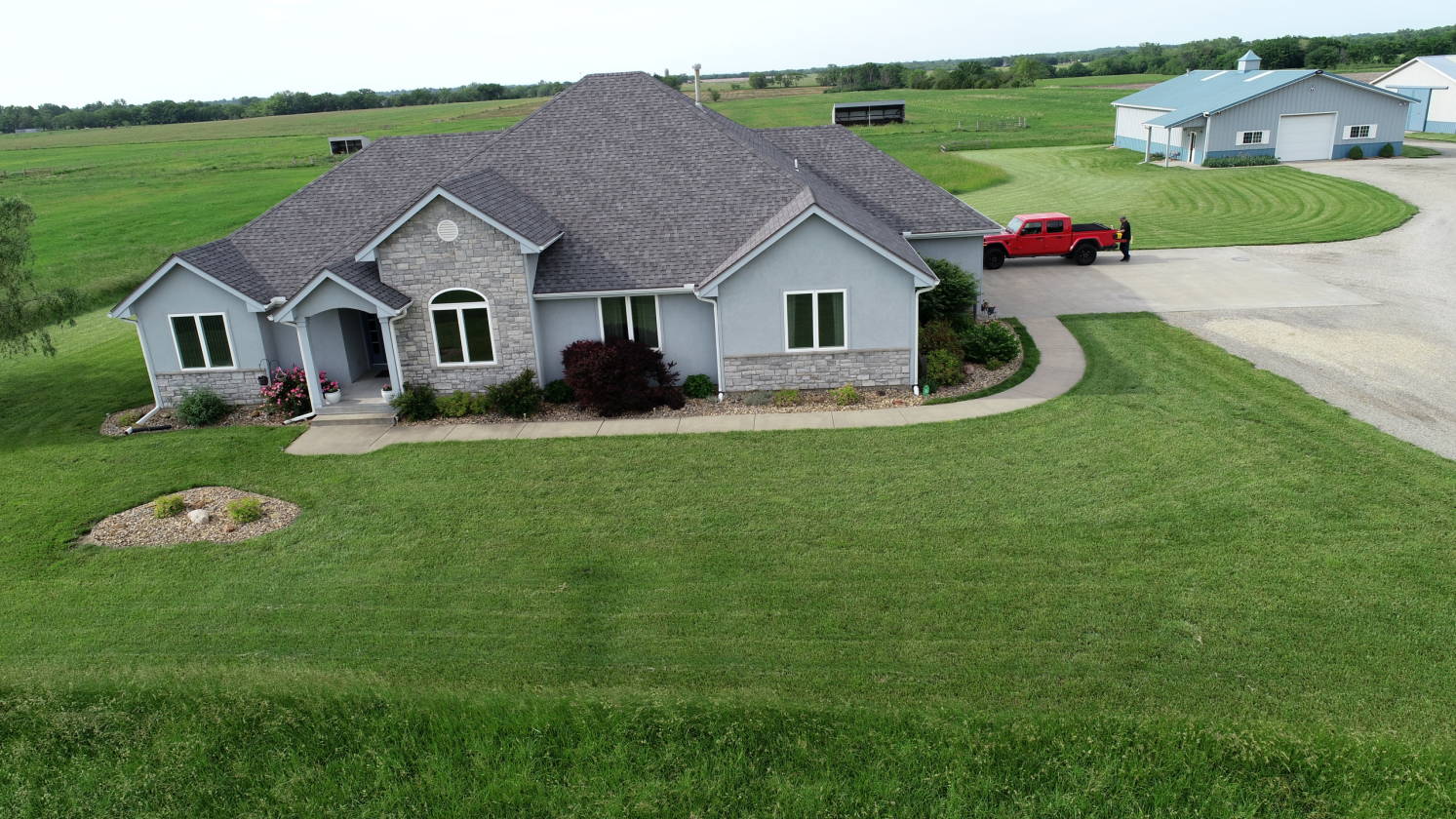 40 acre Horse Farm with Large Custom Home and Morton... Berryton