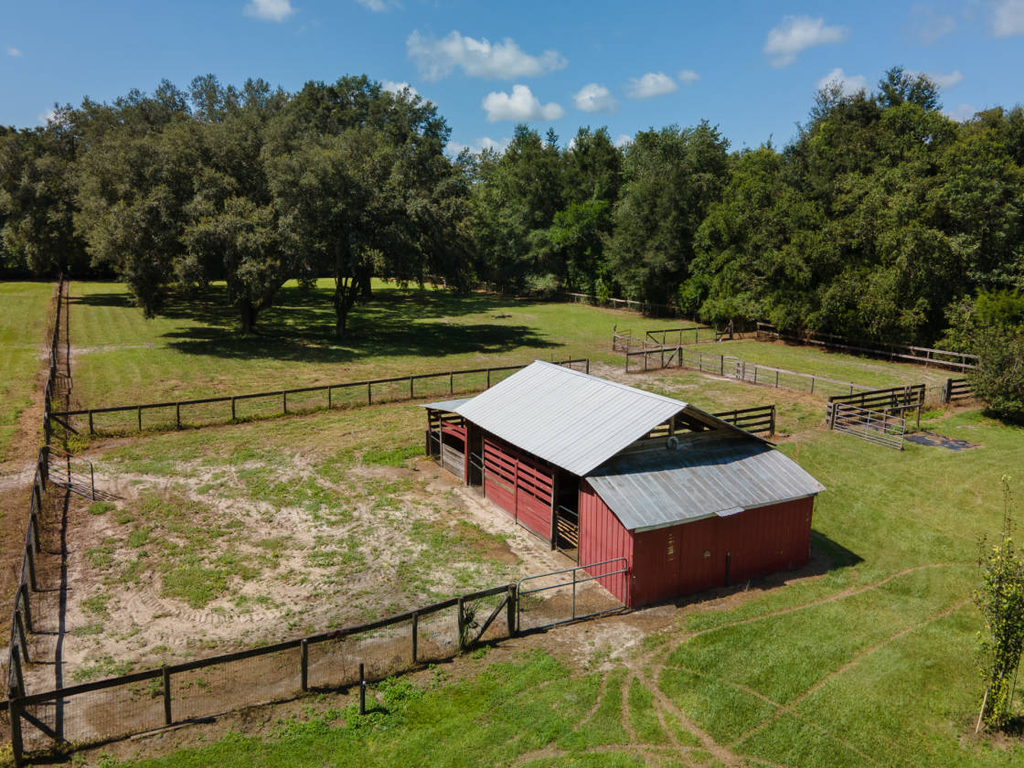 Serene 5 Acre Horse Farm with 2006 Concrete Built Home Archer