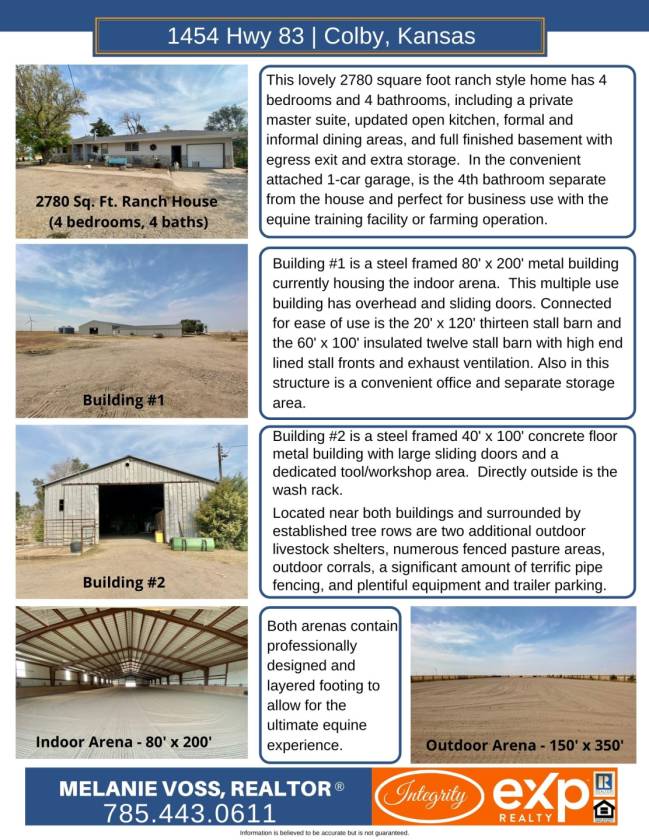 Beautiful Western Kansas Horse Property with Indoor/Outdoor Arenas