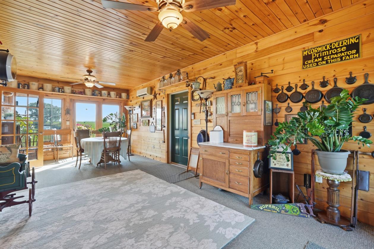 Custom Log Cabin with Shop/Horsebarn and Pond - photo 11
