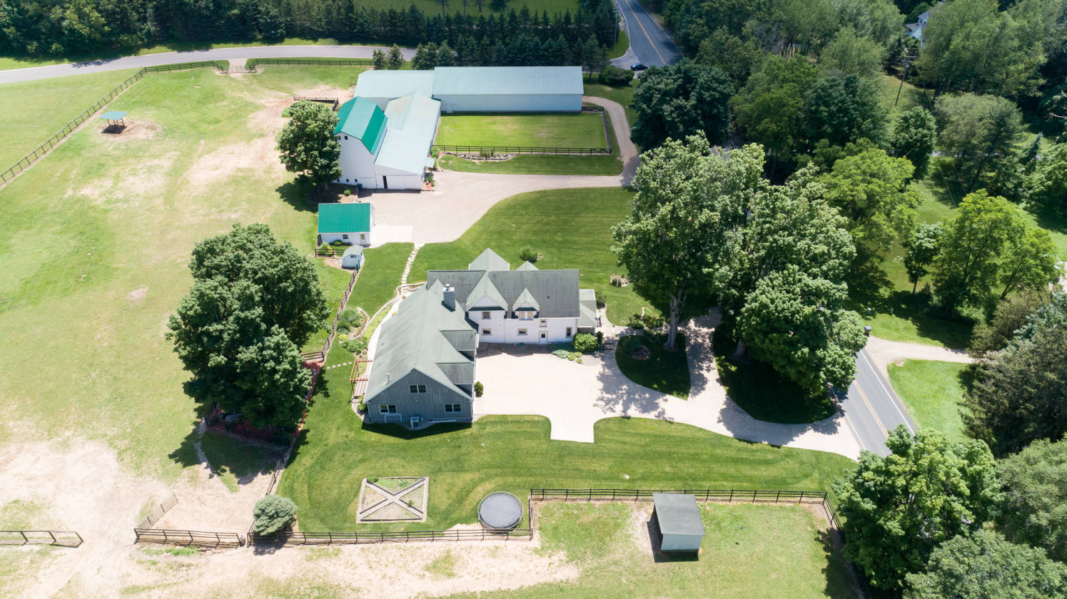 Centennial Farmhouse with Horse Barn, Hay Barn - 44.2 acres! | Grand ...