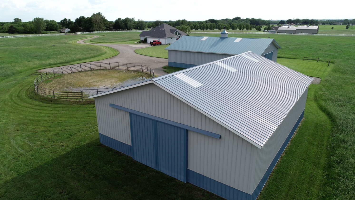 40 acre Horse Farm with Large Custom Home and Morton... Berryton