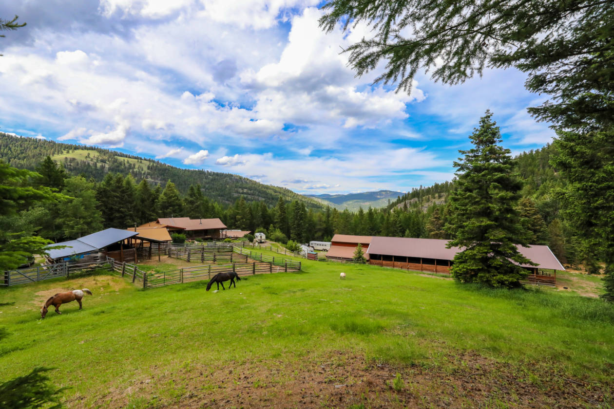 Unique Montana Horse Property on 14 acres, including 2 barns... Kila