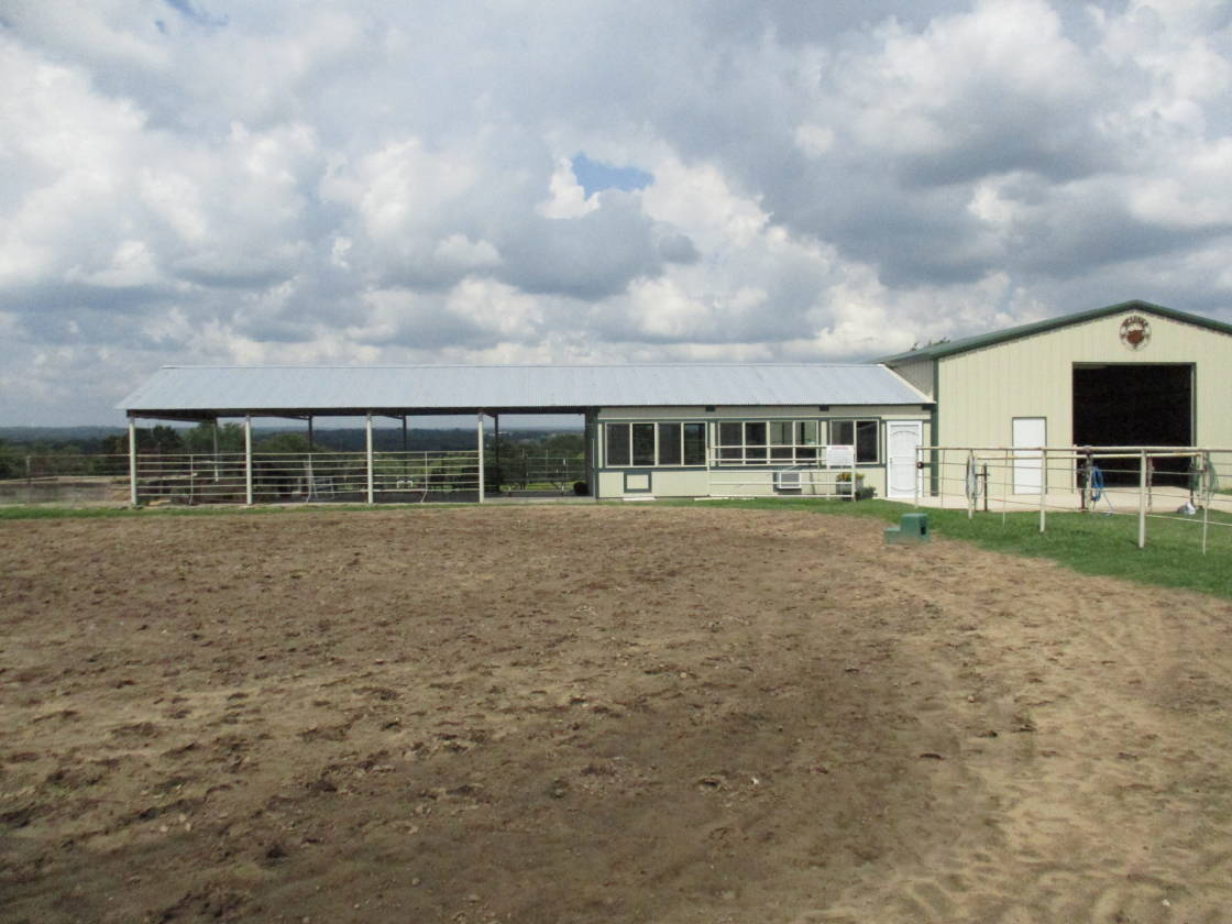views with two arenas, 35 stalls ,updated home on 57 plus