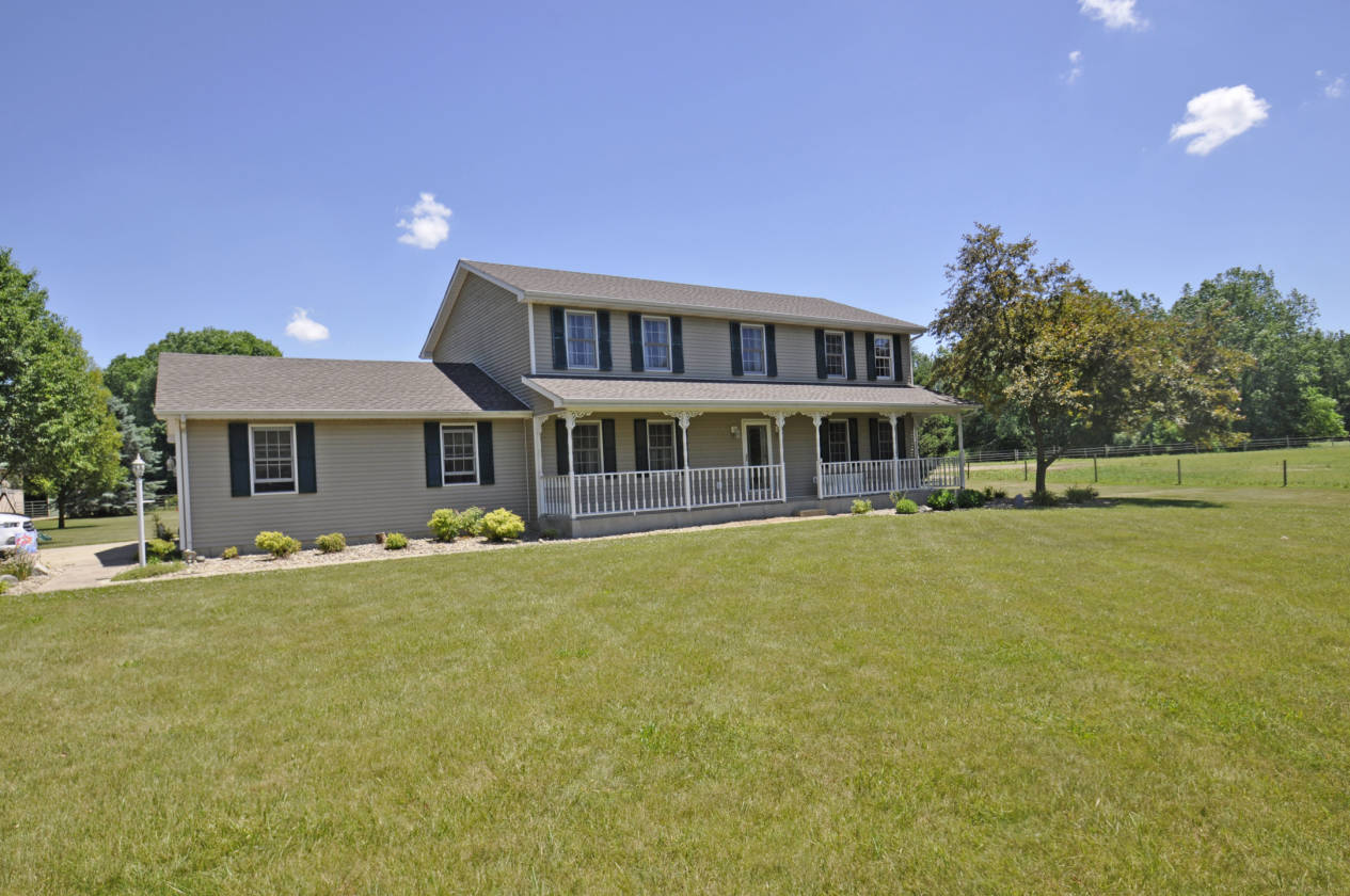 Northwest Indiana Equestrian Estate with remodeled home and huge indoor