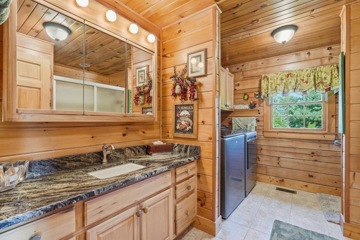 Custom Log Cabin with Shop/Horsebarn and Pond - photo 13